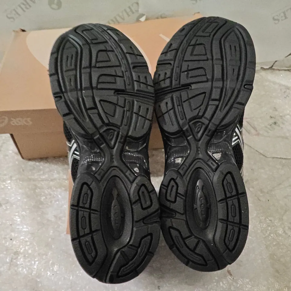 ASICS GEL-1130 RUNNING SHOES – BLACK & PURE SILVER, UK 10 – BOXED