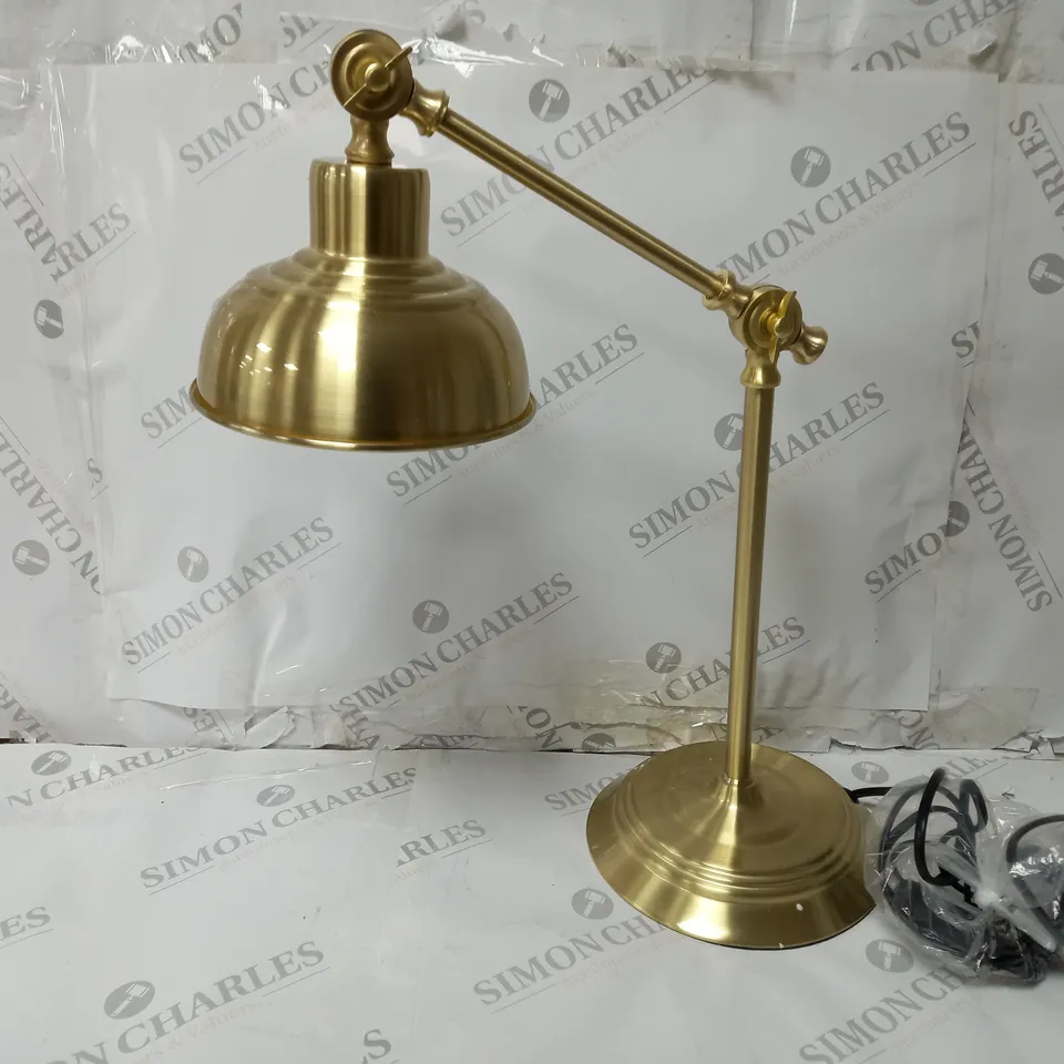 BOXED AVRIL DESK TABLE LAMP IN SATIN BRASS RRP £38