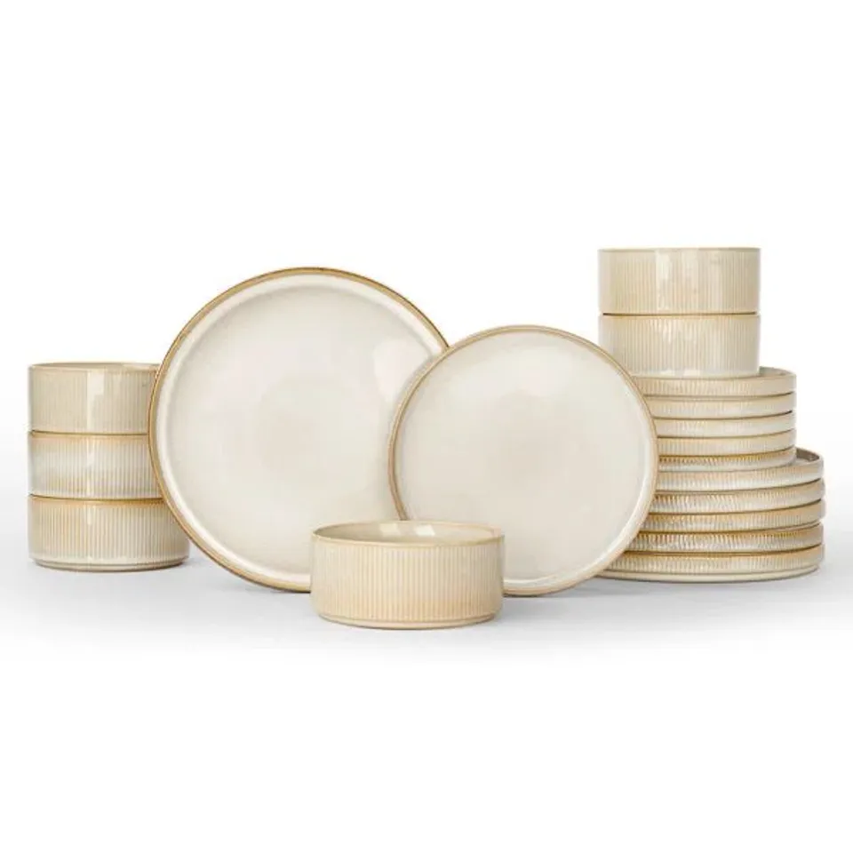 BOXED BRAMBLY COTTAGE KALIG STONEWARE DINNERWARE SET - 24 PIECE (1 BOX)