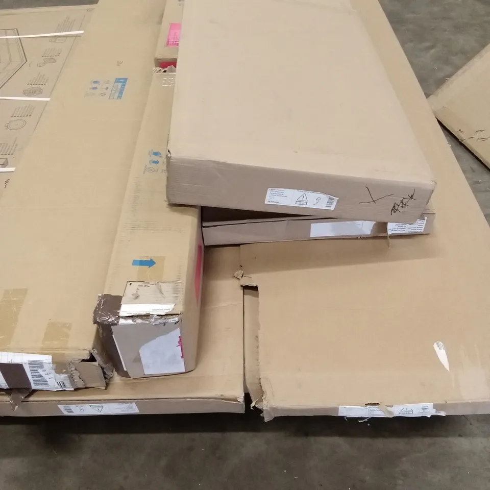 PALLET OF ASSORTED INCOMPLETE DESIGNER FURNITURE PARTS AND PIECES 