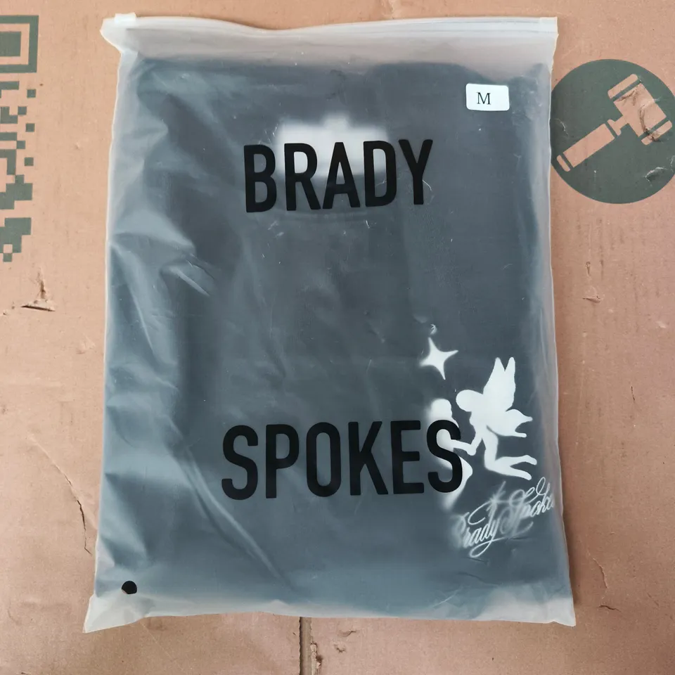 BAGGED BRADY SPOKES SHORT SLEEVE T-SHIRT IN BLACK SIZE MEDIUM