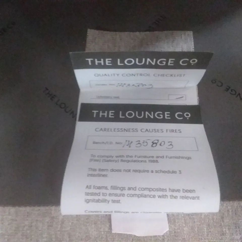 DESIGNER LOUNGE CO LIGHT GREY FABRIC  2.5 SEATER SOFA 