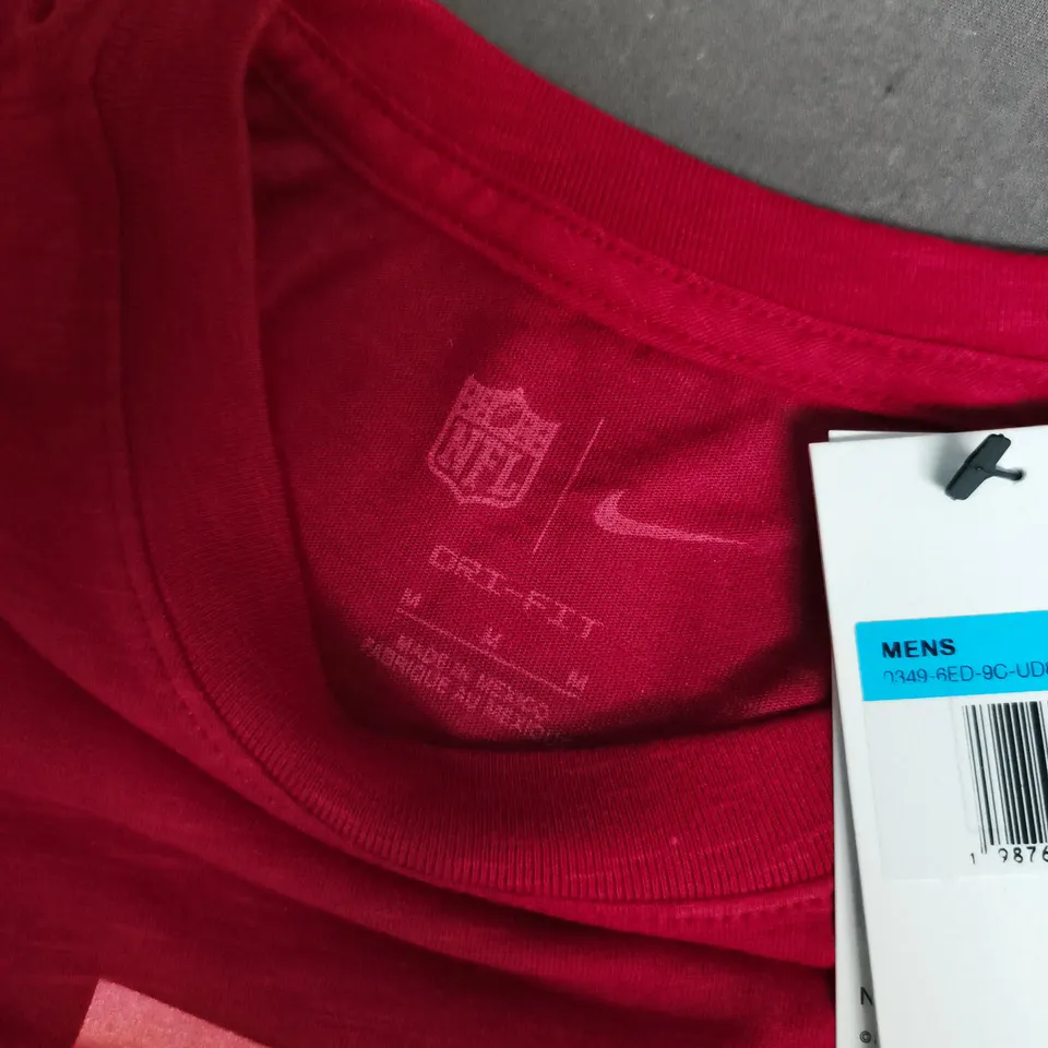 NIKE NFL CARDINALS TEE IN MAGMA RED - MEDIUM