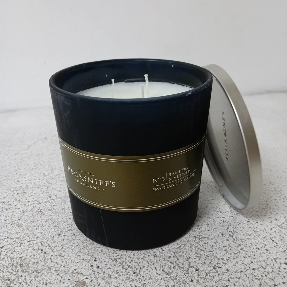 6 PECKSNIFF'S NO.3 BAMBOO & VETIVER FRAGRANCED CANDLES