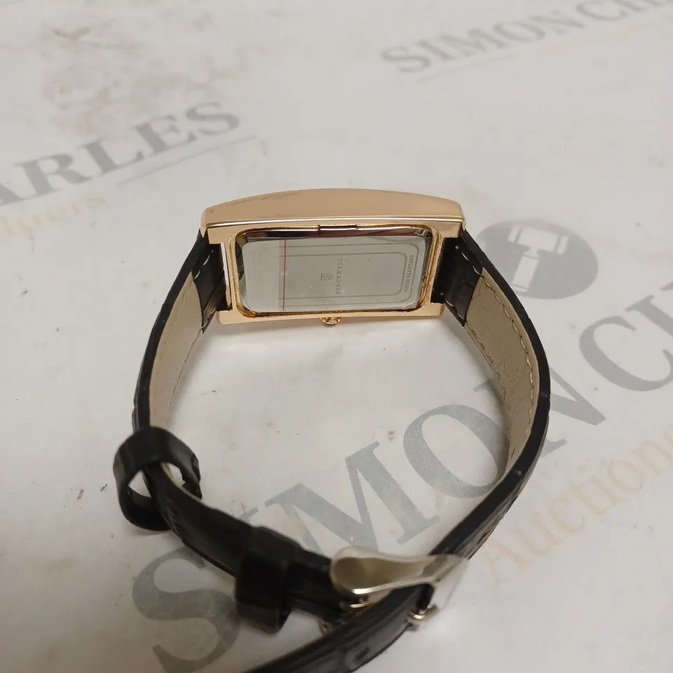 LADIES STOCKWELL WATCH – TEXTURED DIAL WITH SUB DIAL MINUTE HAND – LEATHER STRAP – GIFT BOX INCLUDED