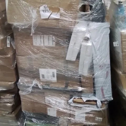 PALLET CONTAINING VARIOUS ASSORTED ITEMS TO INCLUDE LIFE JACKET, EXPANDABLE HOSES, CLOTHING ITEMS AND LOTS MORE UNMARKED BOXED ITEMS