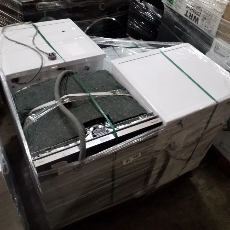 PALLET OF APPROXIMATELY 4 UNPROCESSED RAW RETURN WHITE GOODS TO INCLUDE;