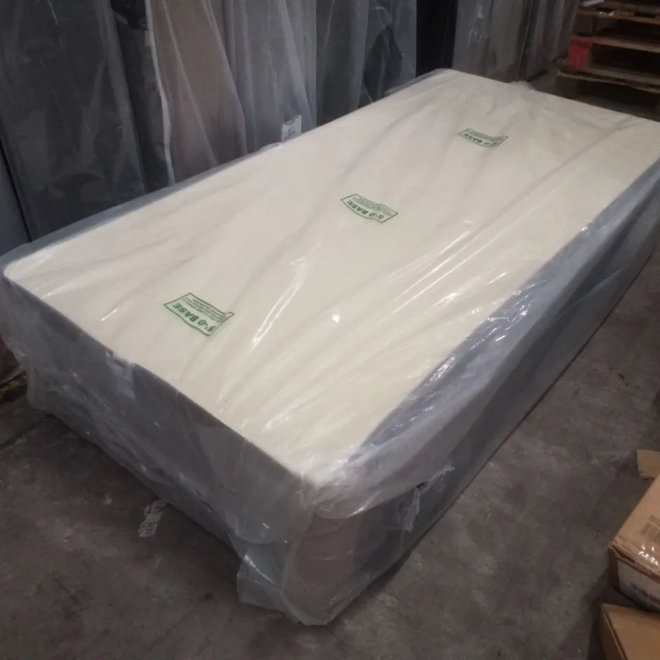 BAGGED 3FT SINGLE DIVAN BASE - 0 DRAWERS - GRAPHITE GREY