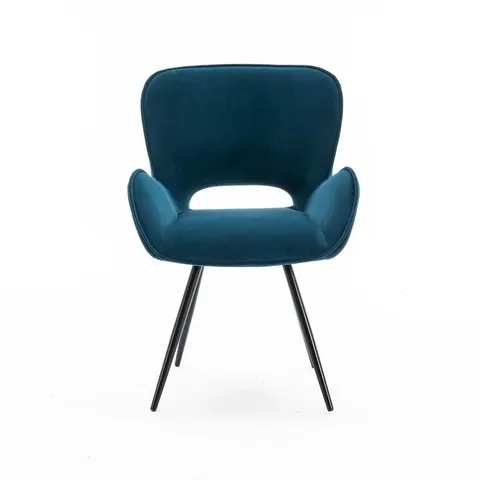 BOXED SET OF 2 LILY DINING CHAIRS - BLUE (1 BOX)