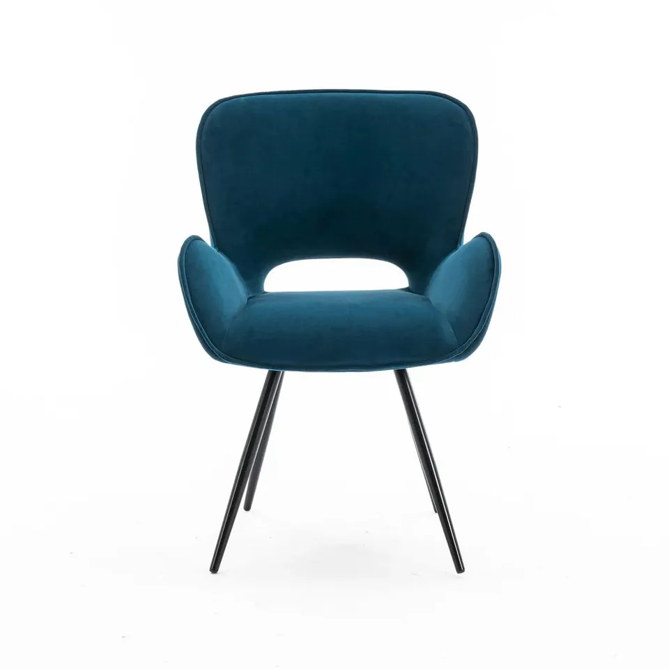 BOXED SET OF 2 LILY DINING CHAIRS - BLUE (1 BOX)