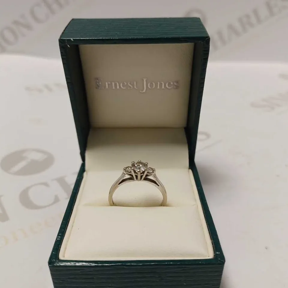 ERNEST JONES TRILOGY SILVER SHOULDER RING 