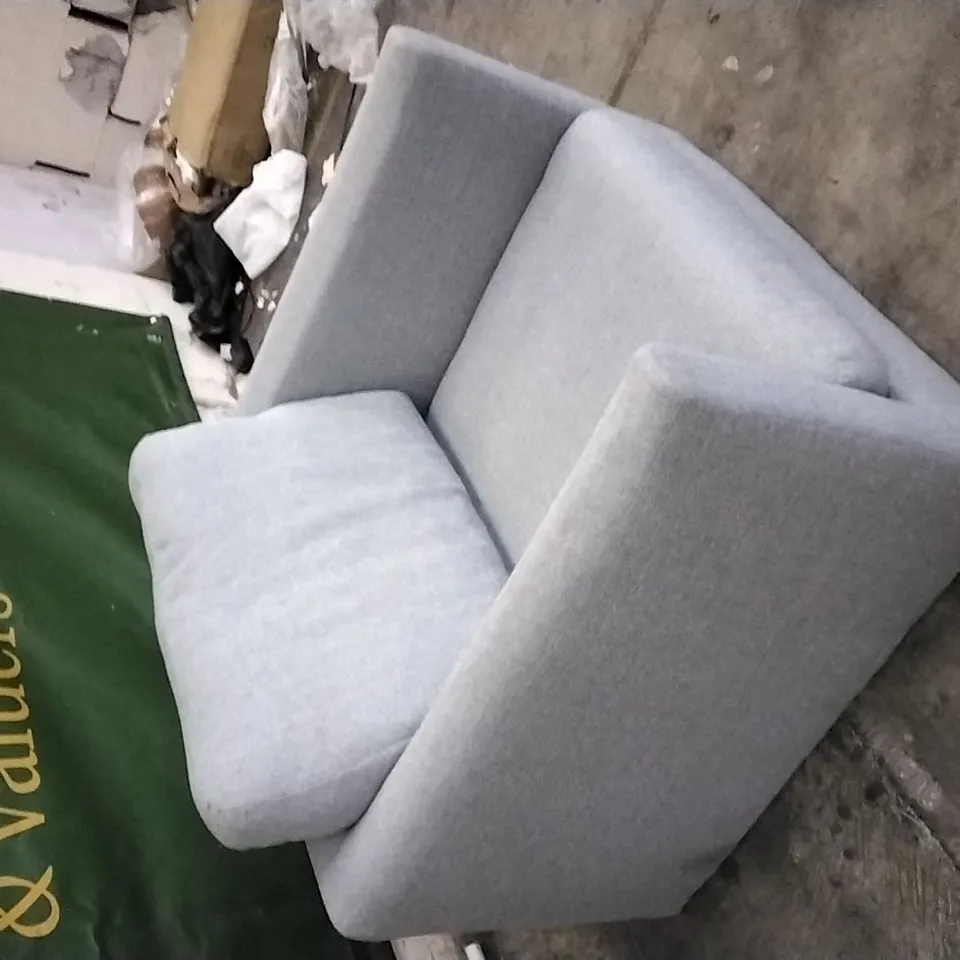 QUALITY DESIGNER CLOUDY GREY FABRIC ARMCHAIR