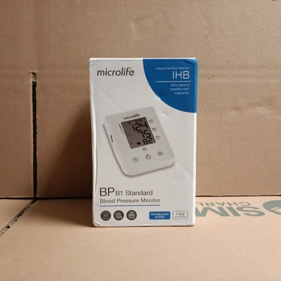 BOXED MICROLIFE BP B1 STANDARD BLOOD PRESSURE MONITOR