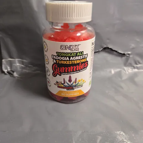 SEALED ONYX NUTRA TONGKAT ALI FADOGIA AGRESTIS & TURKESTERONE GUMMIES 60 SERVINGS
