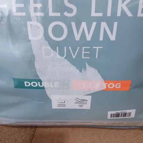 FEELS LIKE DOWN DUVET – DOUBLE SIZE, MACHINE WASHABLE, SUPER SOFT