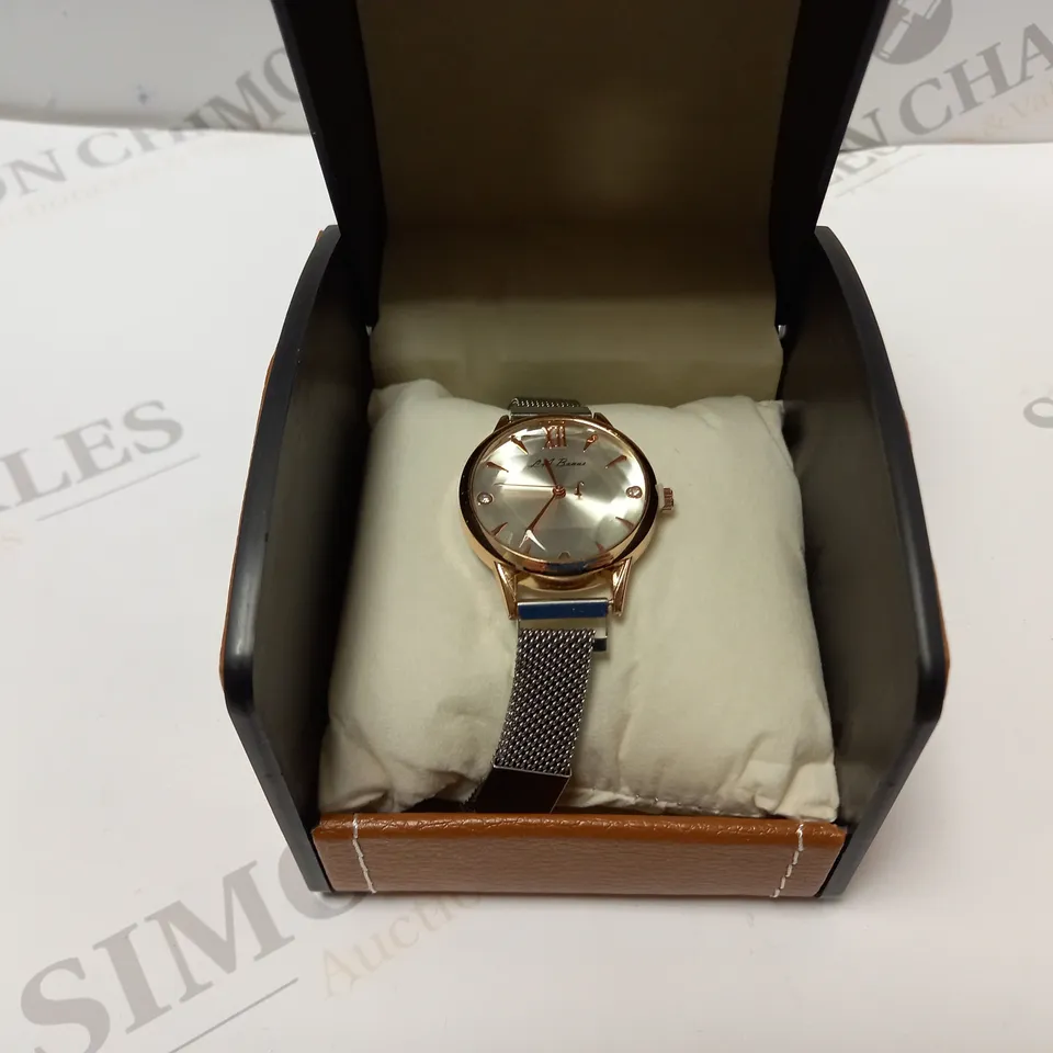 LADIES LA BANUS WATCH – CHAIN LINK METAL STRAP – MAGNETIC CLASP – GIFT BOX