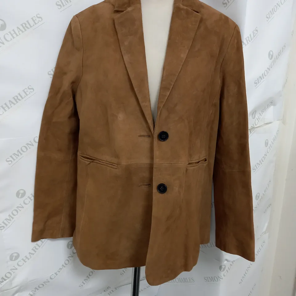 JAEGER BUTTON JACKET IN CAMEL - UK 10