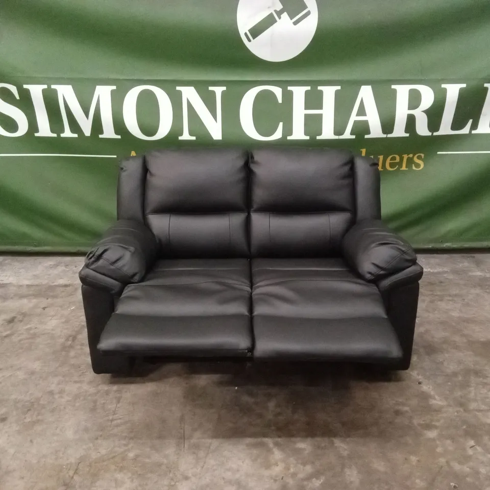 ALBION LUXURY FAUX LEATHER 2 SEATER HIGH BACK MANUAL RECLINER SOFA RRP £549