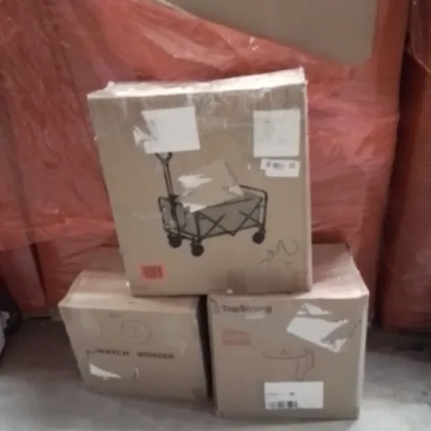 PALLET OF ASSORTED HOUSEHOLD GOODS AND PRODUCTS TO INCLUDE;CAMPING TROLLEY,WATCH WINDER,MEAT GRINDER