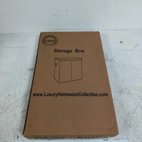 LUXURY HOMEWARE COLLECTION STORAGE BOX – CREAM (BOXED)
