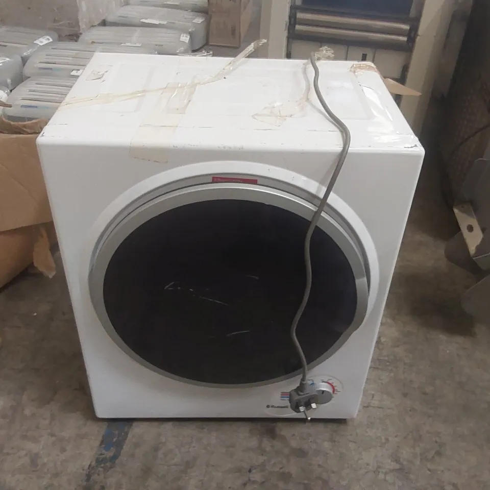 RUSSELL HOBBS RH3VTD800 WHITE 2.5KG COMPACT MINI VENTED TUMBLE DRYER, PORTABLE, FREESTANDING TABLE TOP DRYER