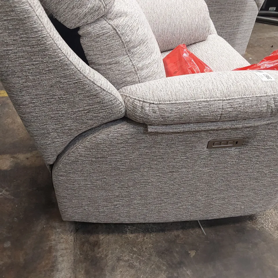 QUALITY BRITISH DESIGNER G PLAN KINGSBURY POWER RECLINING EASY CHAIR SEA STONE FABRIC 