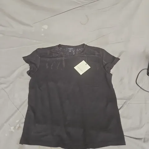 ALLSAINTS ANNA SNAKE TEE – BLACK, UK MEDIUM (M)