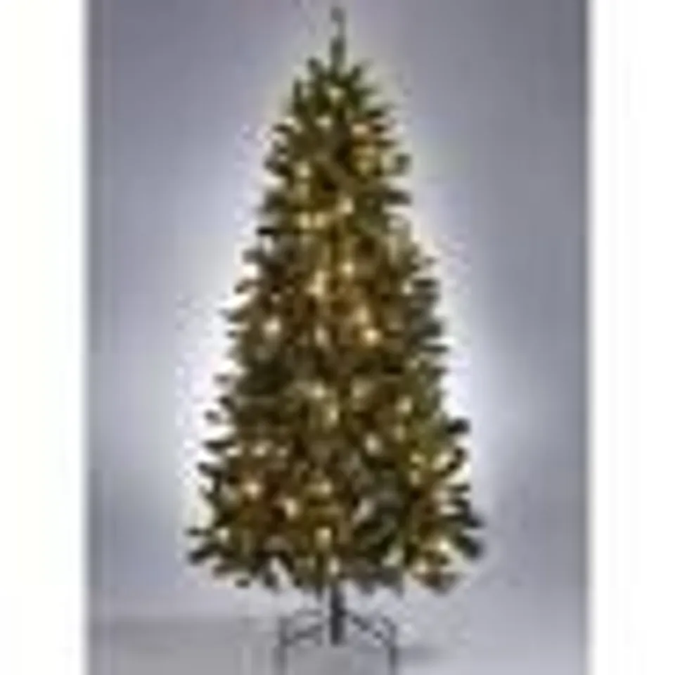 BOXED 6FT PRE-LIT OZARK BLUE SPRUCE SLIM TREE RRP £129.9