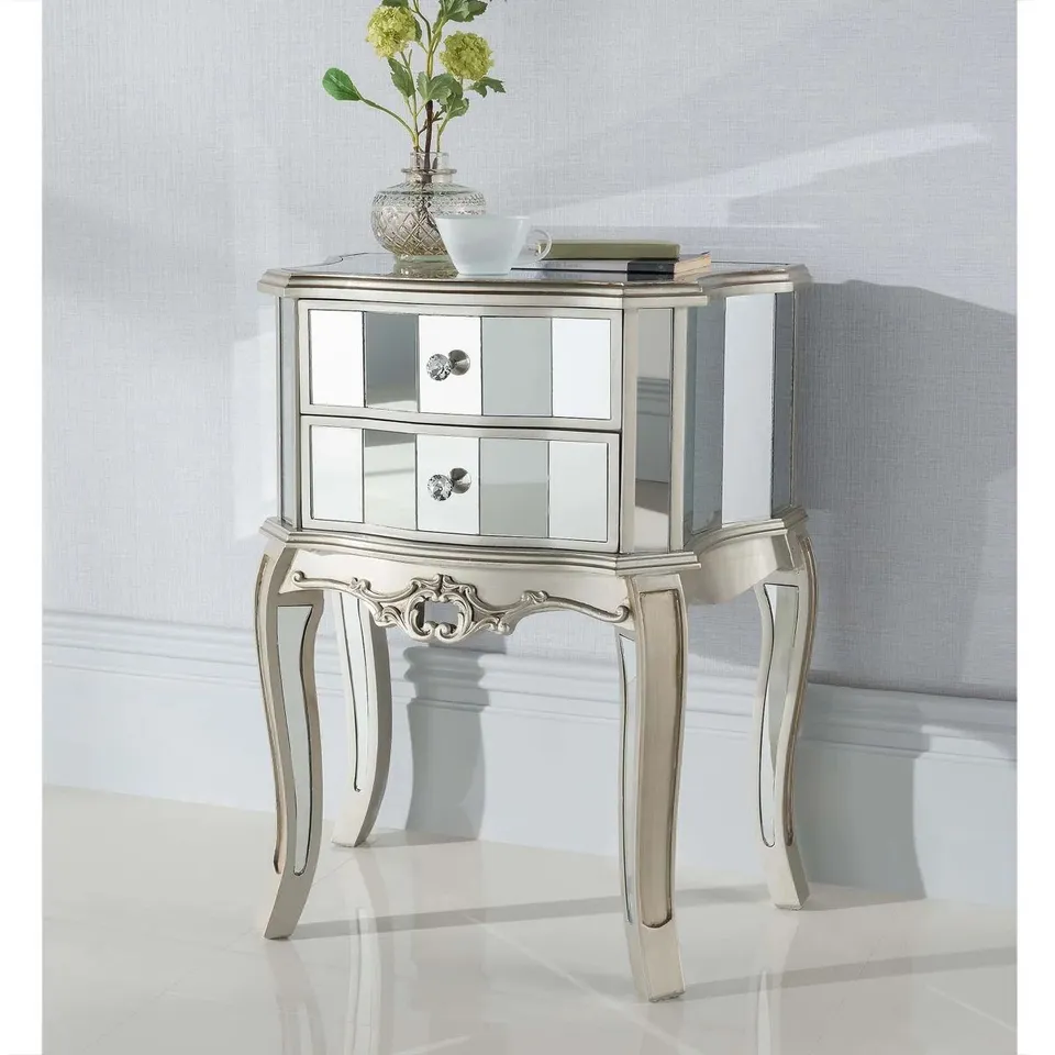 BRAND NEW HOMESDIRECT365 52CM W MANUFACTURED WOOD BEDSIDE TABLE
