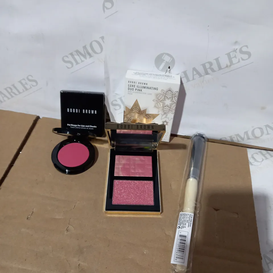 BOBBI BROWN SHEER POWDER BRUSH, POT ROUGE AND HIGHLIGHTING POWDER	