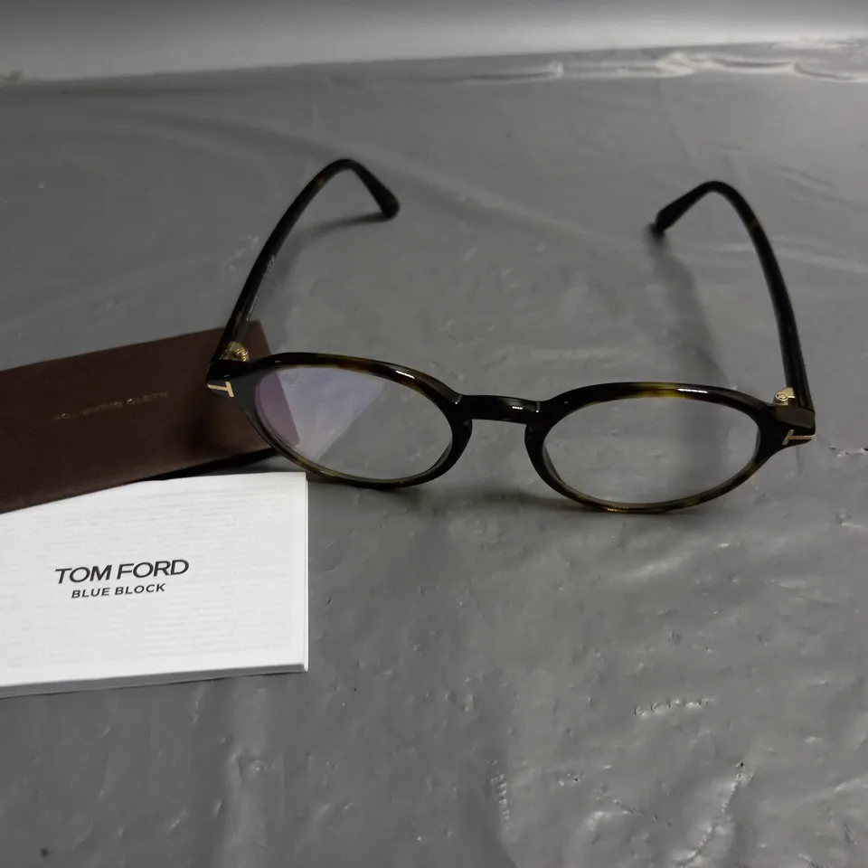 TOM FORD BLUE BLOCK ROUND TORTOISE GLASSES