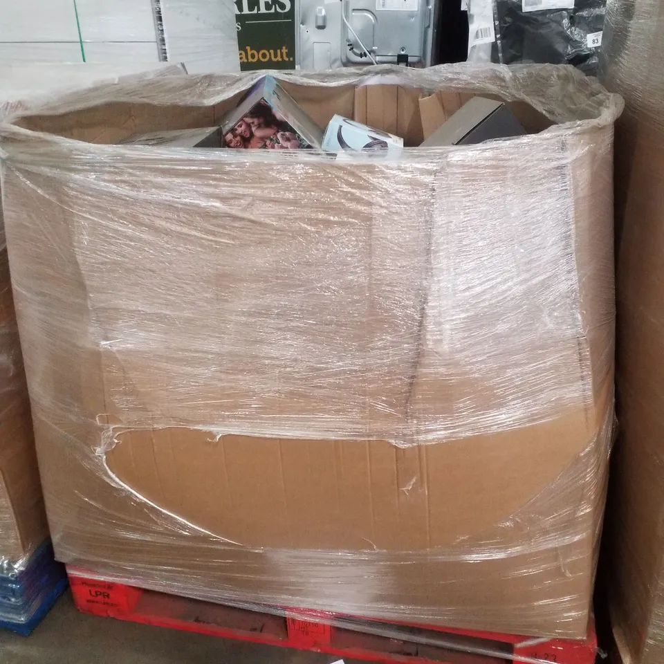 PALLET CONTAINING ASSORTED EPSON ECOTANK ET-1810, CANON PIXMA TS3350 PRINTER, PARTY SPEAKER, AERIAL, BLUETOOTH CD BOOMBOX & DVD PLAYER   WITH HDMI FUNCTION