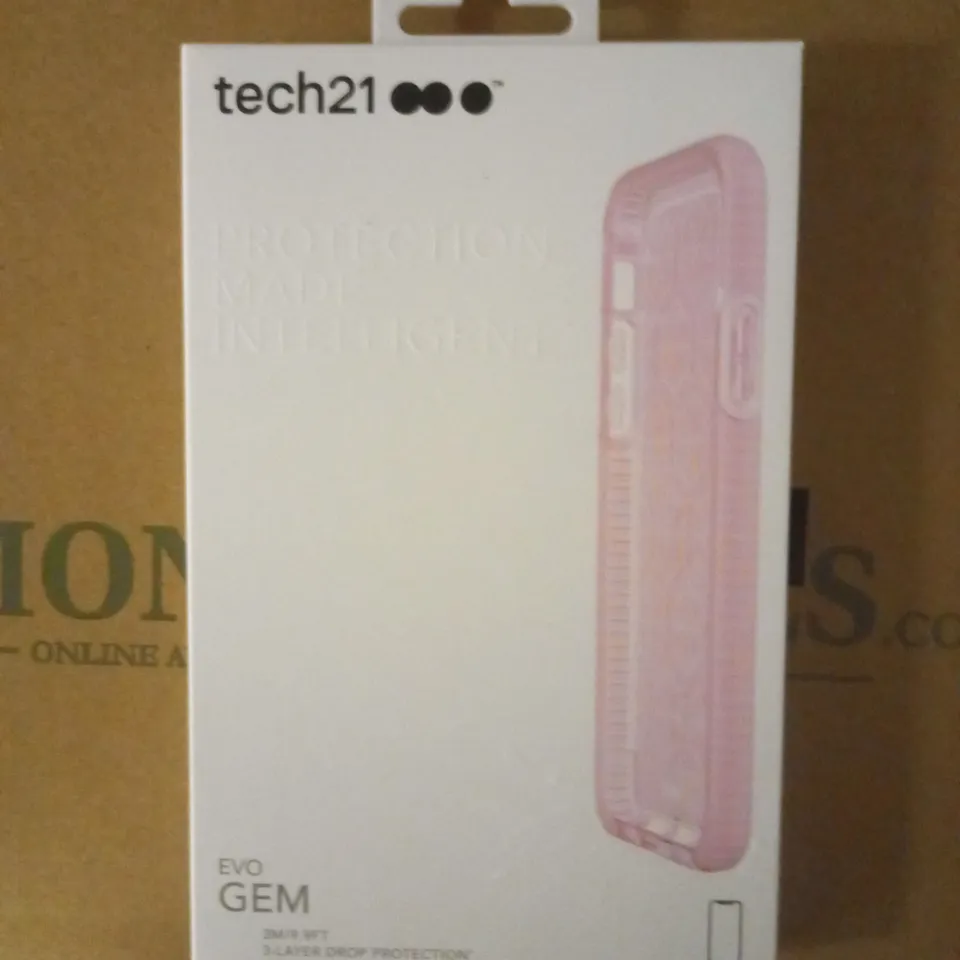 LOT OF APPROXIMATELY 100 BRAND NEW BOXED TECH 21 EVO GEM CASE WITH 9.9FT 3-LAYER DROP PROTECTION FOR IPHONE X T21-5902 ROSE 