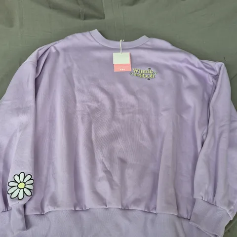 DISNEY x DKINNYDIP WINNIE THE POOH SWEATSHIRT IN LILAC - XL