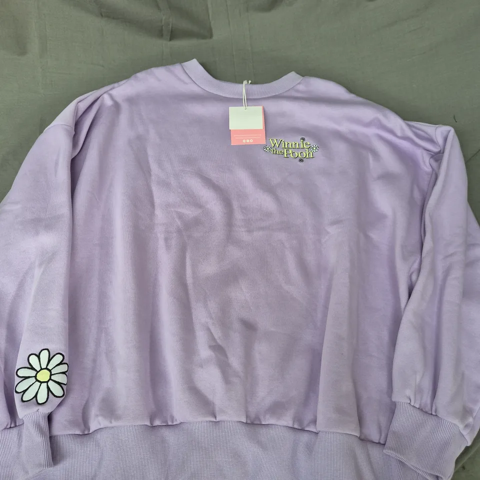 DISNEY x DKINNYDIP WINNIE THE POOH SWEATSHIRT IN LILAC - XL