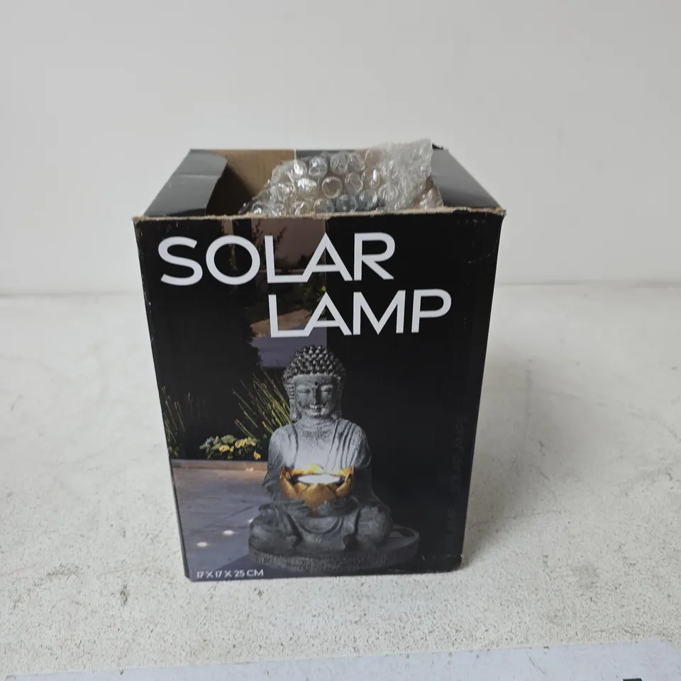 BUDDHA GARDEN SOLAR LAMP – OUTDOOR SOLAR LIGHT (BOXED)