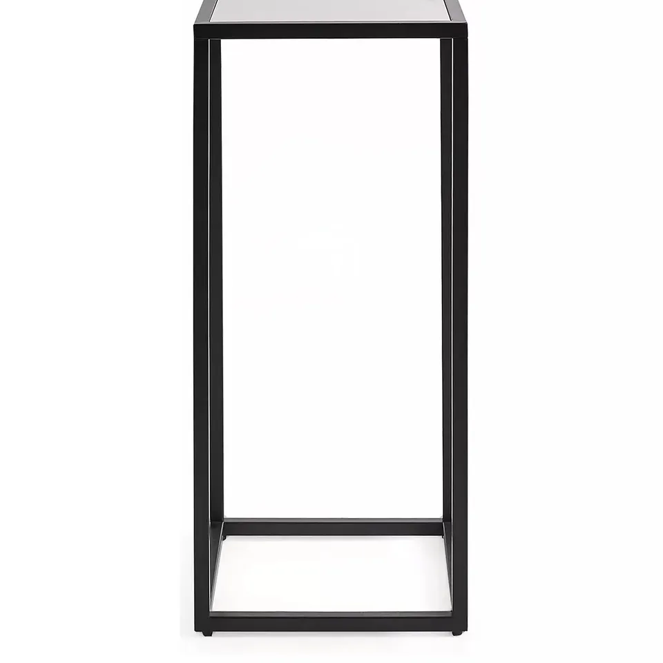 ORAN PEDESTAL TABLE - WHITE/BLACK