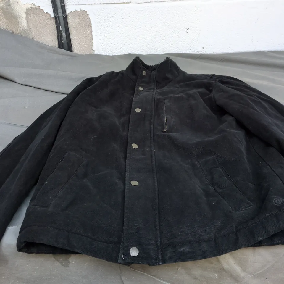 FAT FACE LARGE BLACK ZIP UP JACKET