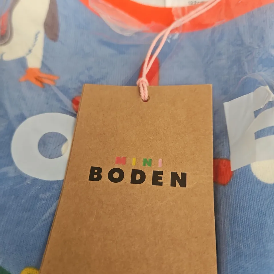 MINI BODEN GLOW-IN-THE-DARK PYJAMAS – BLUE PENGUINS, SIZE 7Y