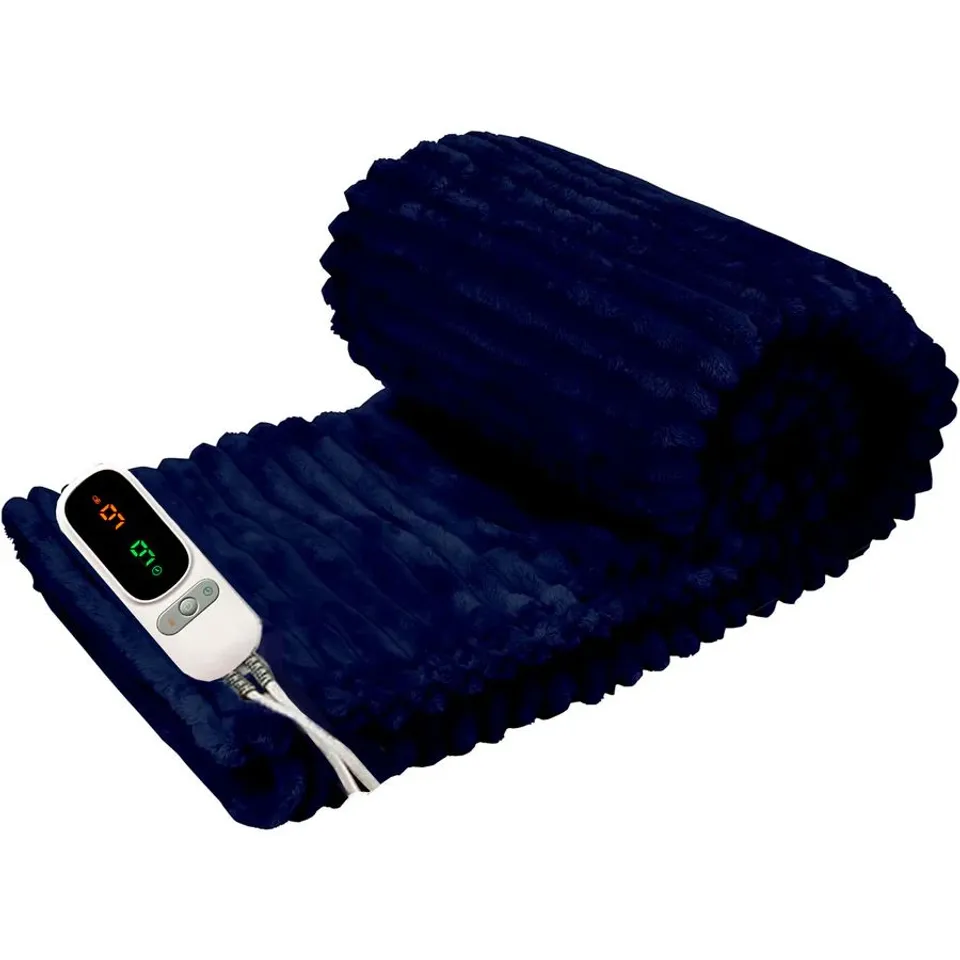 BOXED NEO 160W HEATHER THROW BLANKET - NAVY // SIZE: 160 X 130CM (1 BOX)