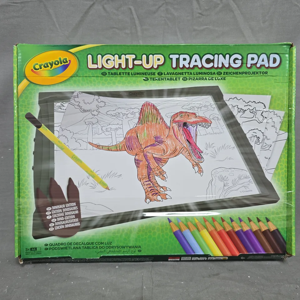 BOXED CRAYOLA DINOSAUR LIGHT-UP TRACING PAD