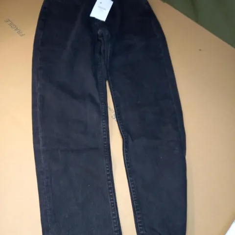 BERSHKA DENIM JEANS IN BLACK - 34 UK