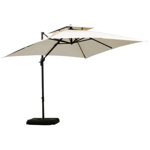 BOXED OUTSUNNY STEEL FRAME OUTDOOR ROMA CANTILEVER UMBRELLA 3 X 3M (1 BOX)