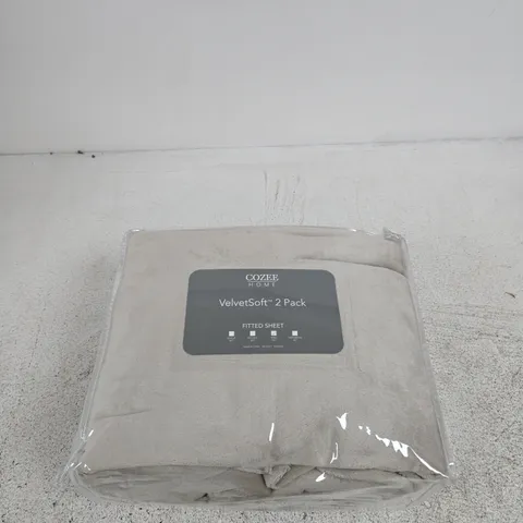 COZEE HOME VELVETSOFT 2 PACK FITTED SHEET – KING SET