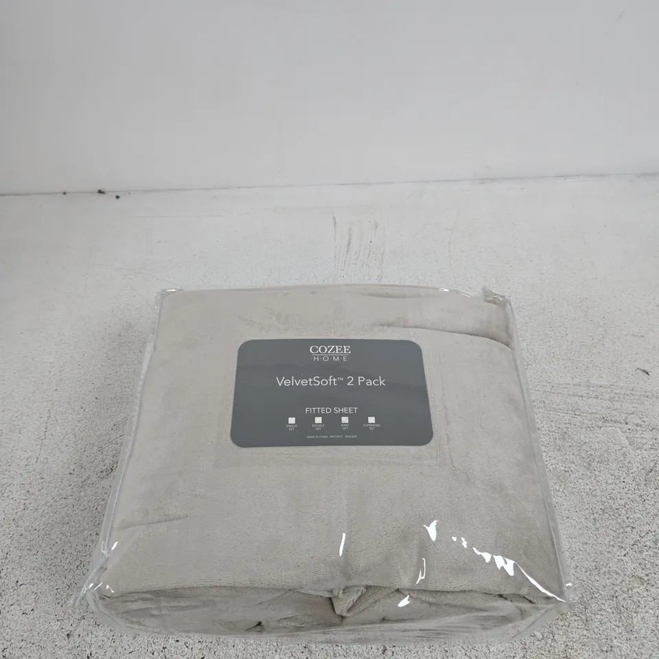 COZEE HOME VELVETSOFT 2 PACK FITTED SHEET – KING SET