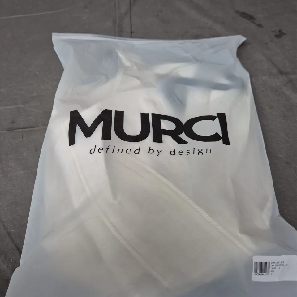 MURCI RED LACE BOW DETAIL MAXI DRESS – UK SIZE 10