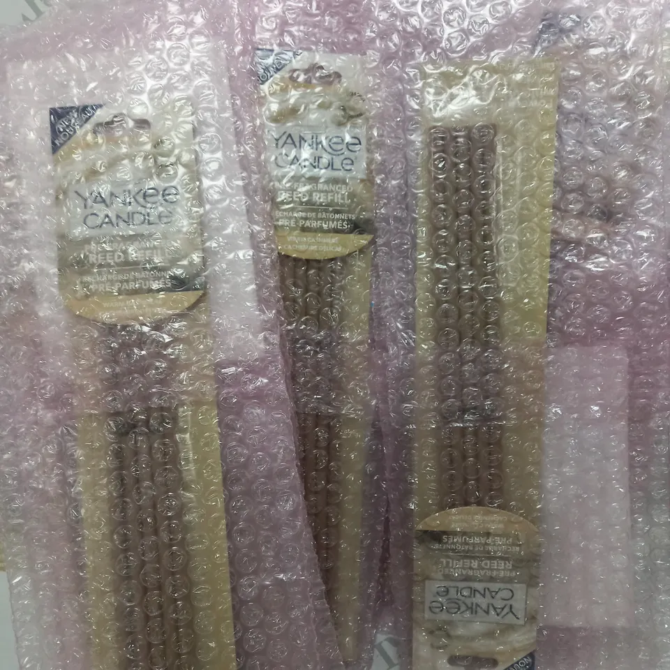 BOX OF APPROXIMATELY 20 YANKEE CANDLE REED REFILLS