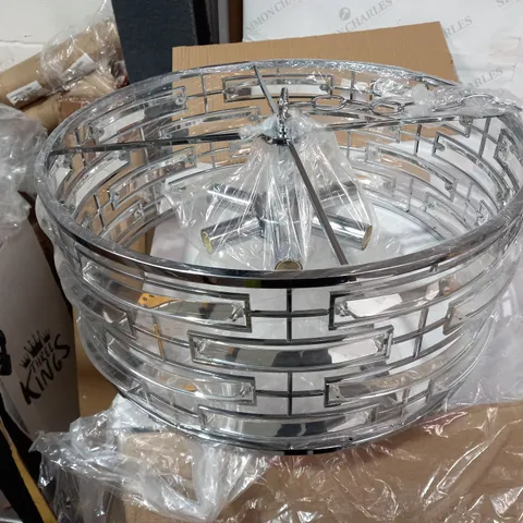 BOXED SEVILLE 6LT POLISHED CHROME EFFECT PENDANT