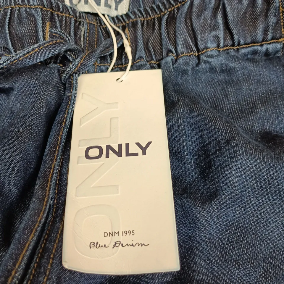 ONLY DARK BLUE DENIM TROUSERS SMALL 32" TAGGED