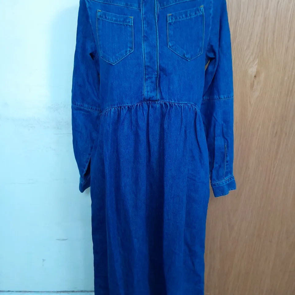 ALIGNE MIRABELLA MIDI DRESS IN BLUE DENIM SIZE 6